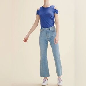 Maje top/tee with open shoulder cap sleeve, new with tags